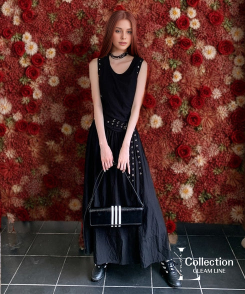 Eyelet Belt Dress